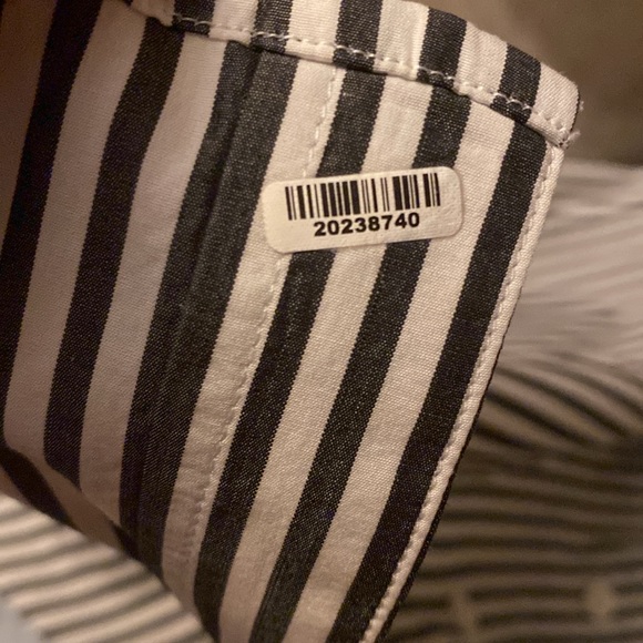 FRAME Cotton Sleeveless Striped Button Down Dress Tie Waist Shirt Dress SMALL - Picture 10 of 11